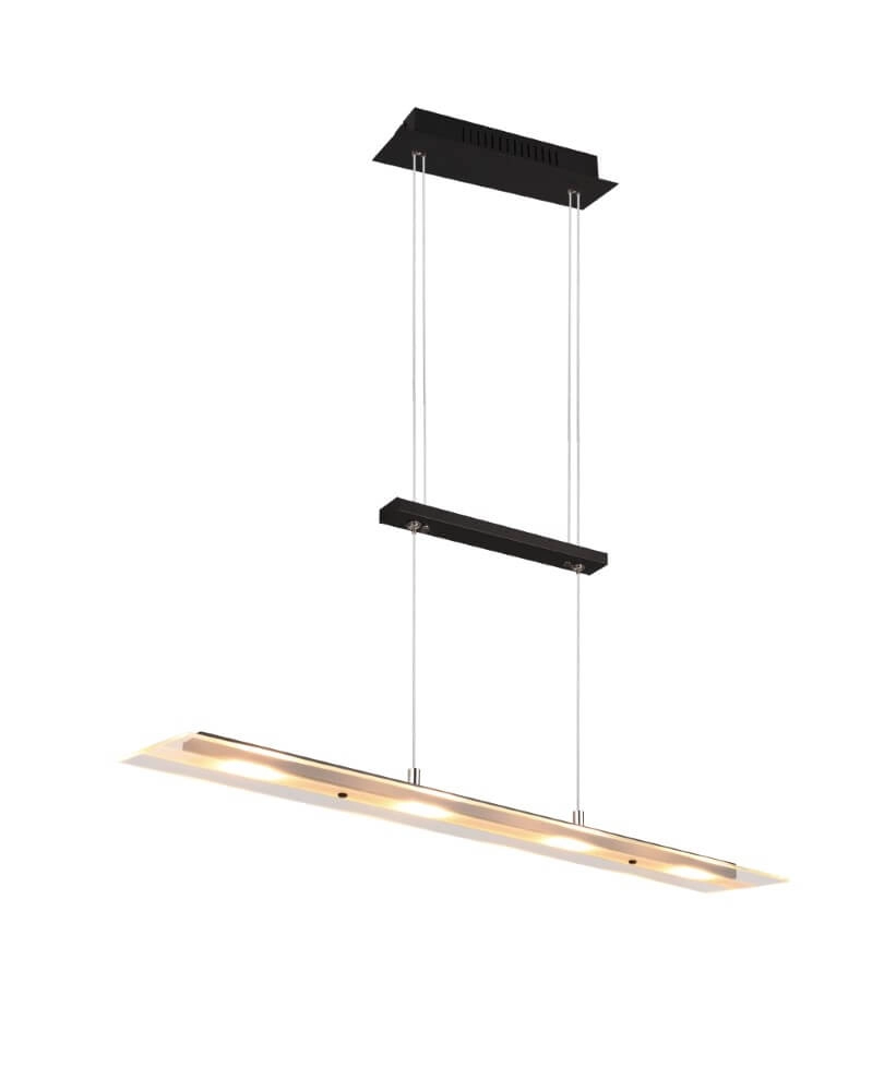 Hängelampe aus Glas Milos Schwarz Trio 4017807588286