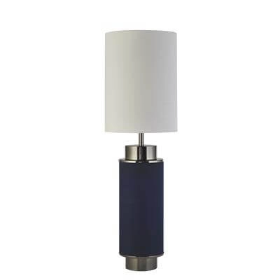 Tischlampe Flask 72 cm Nickel mit Vintage-Blau Searchlight 5053423187112