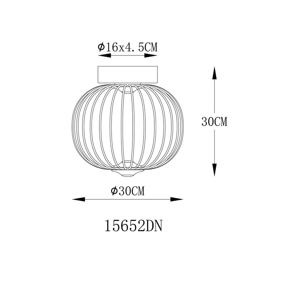 Schwarze Deckenleuchte Galway Einzelkäfig Ø 30cm Globo 9007371465330