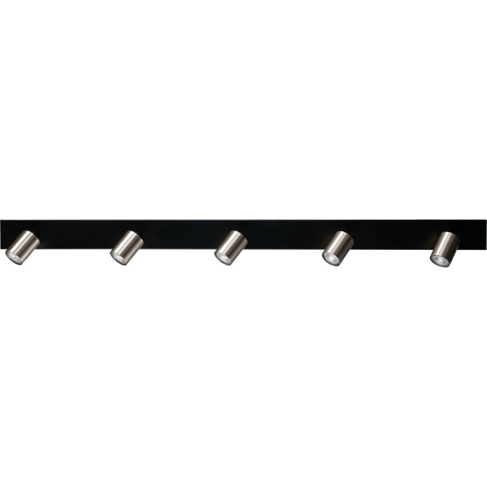 Schwarze Deckenlampe Bounce mit 5 Nickelflecken
