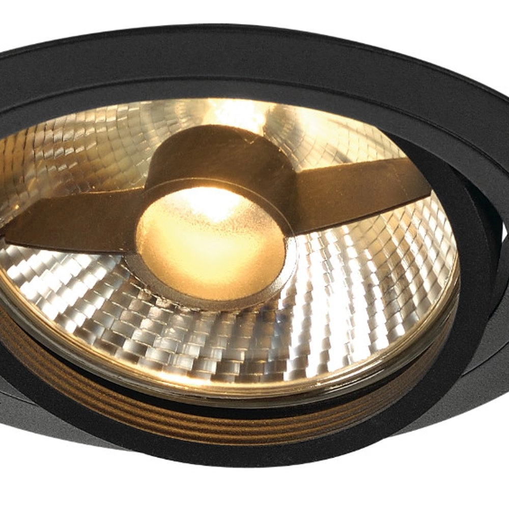 Einbaustrahler New Tria ES111 Round schwarz mit Blattfedern SLV 4024163150293