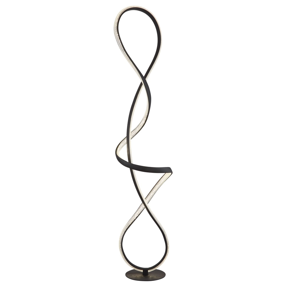 Design-Stehlampe Swirl Schwarz
