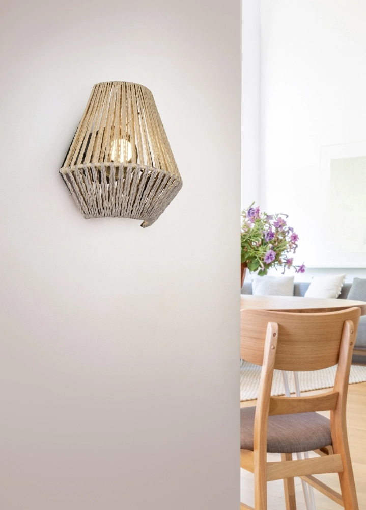 Rattan-Wandleuchte Lira Wiederaufladbar Trio 4017807643183