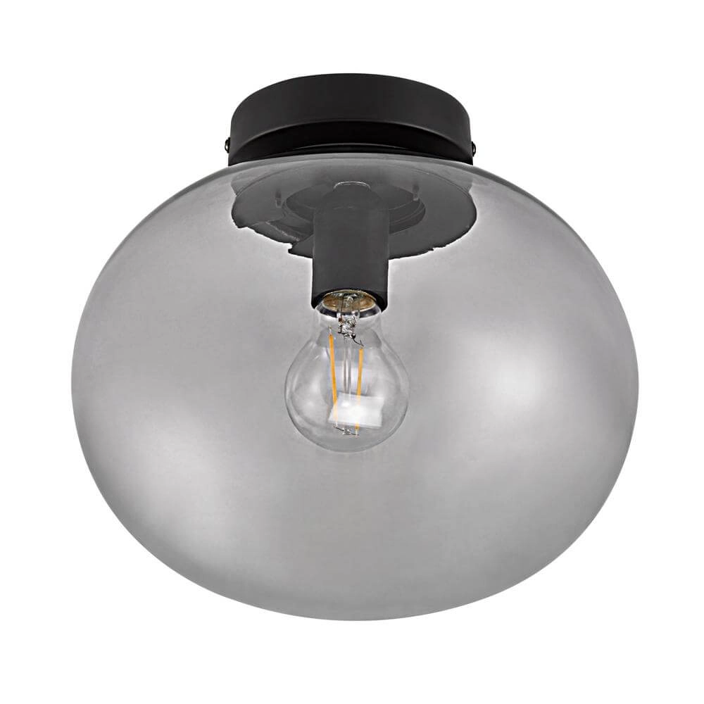 Deckenleuchte aus Glas Alton schwarz mit Rauchglas Nordlux 5704924001079