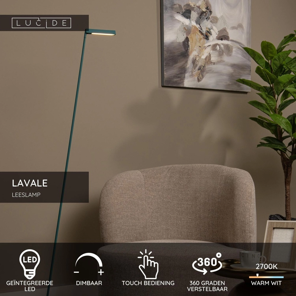 Design-Leselampe Lavale Blau Lucide 5411212441676