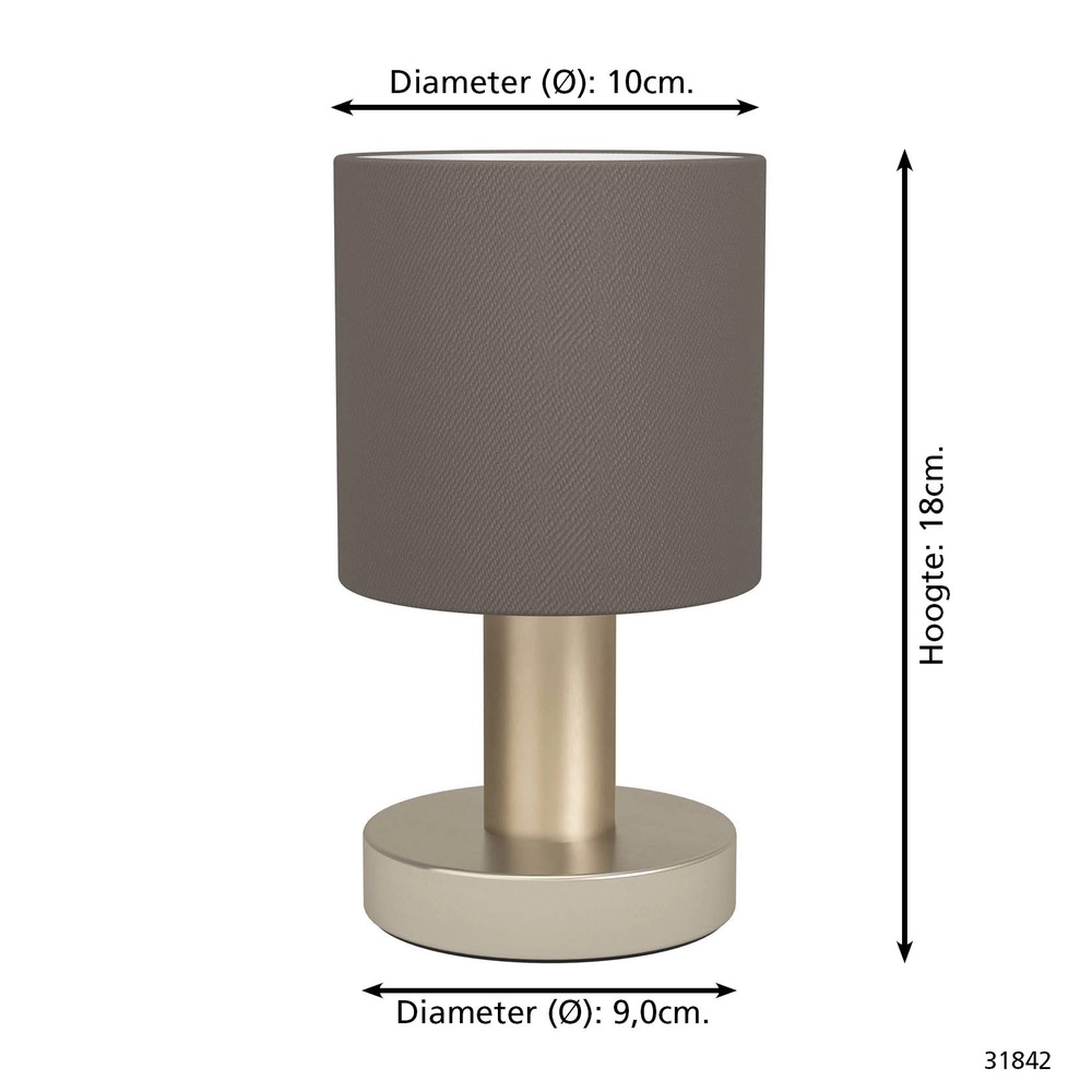 Tischlampe Montetto Nickel Eglo 9002759318420
