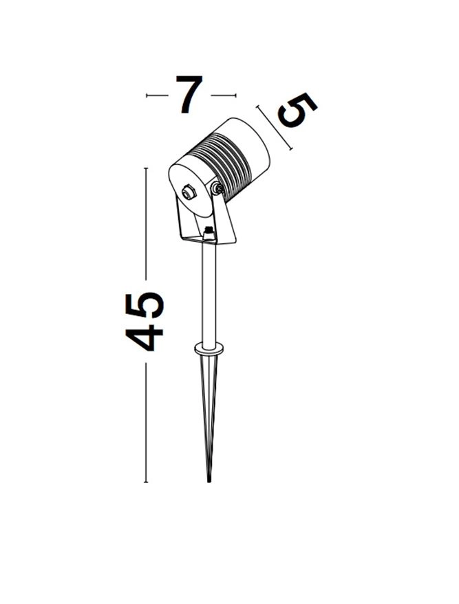 Spike-Punkt Stake schwarz 35cm Lyora 5212017428233
