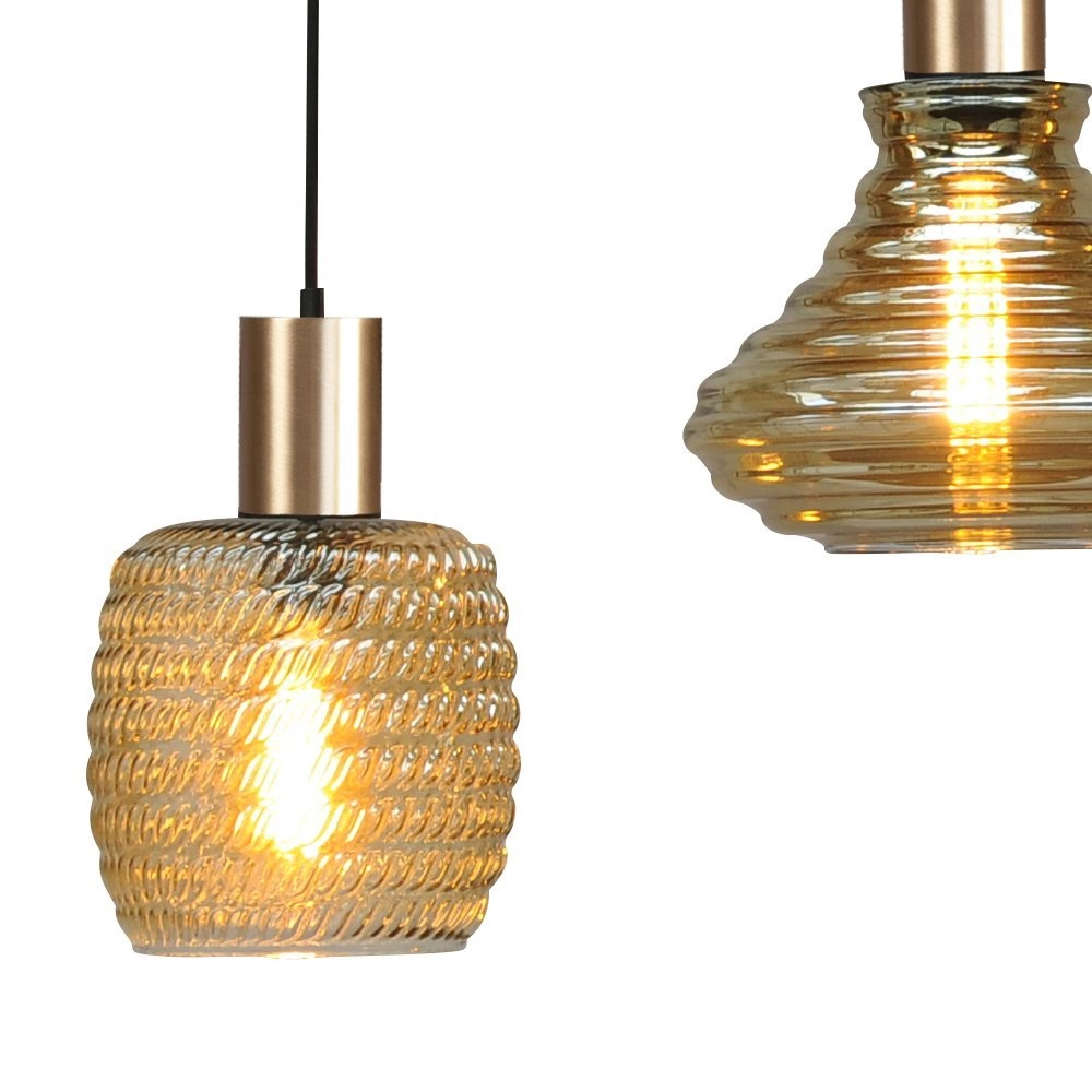 Hängelampe schwarz mit Gold Bounty Curiosa 5-Licht Masterlight 8718121256016