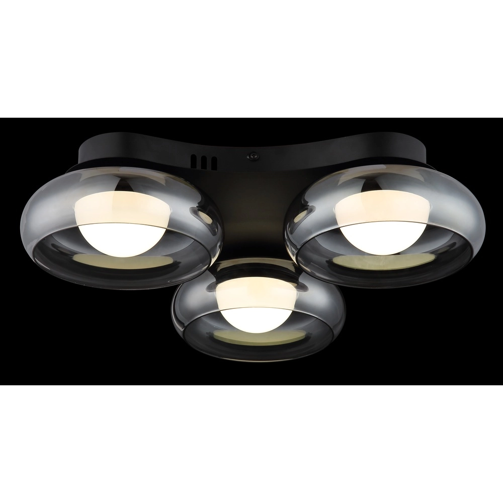 Design-Deckenlampe Carlene 3-Licht Schwarz Globo 9007371572175