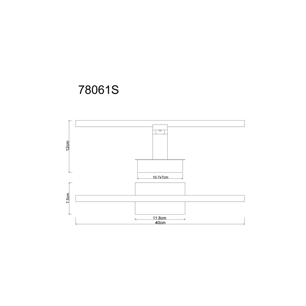 Bildlampe Jaime I Schwarz Globo 9007371510658