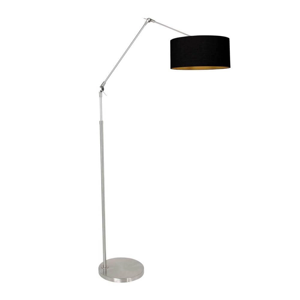 Stehlampe Prestige Chic Metall mit schwarzem Schirm Steinhauer 8712746175592