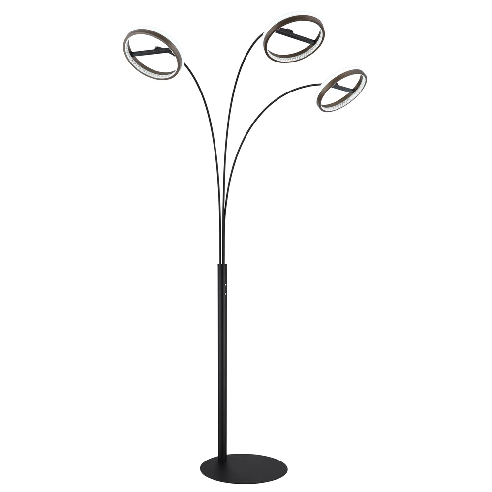 Design-Stehlampe Della 3-Licht Schwarz Globo 9007371468744