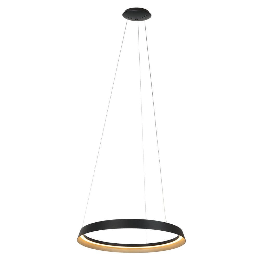 Schlanke Pendelleuchte Ringlux schwarz Ø 60cm Steinhauer 8712746171976