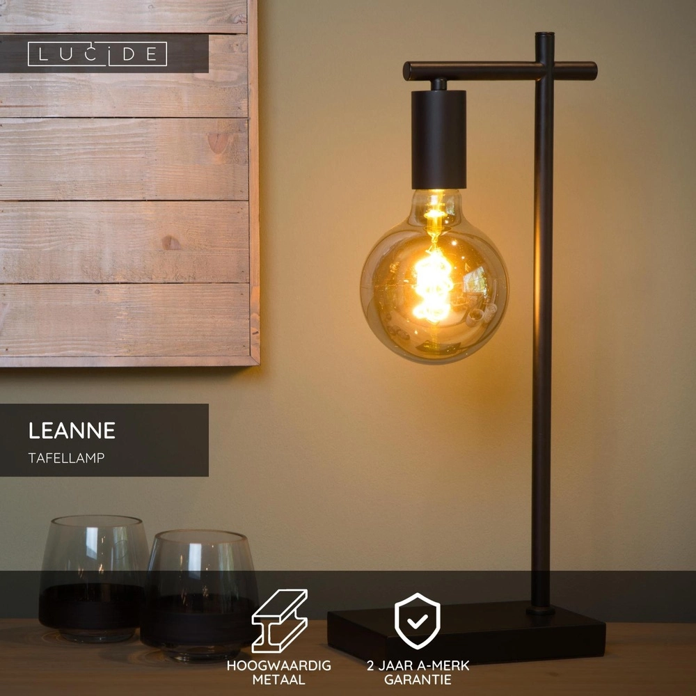 Tischlampe Leanne Schwarz Lucide 5411212211118