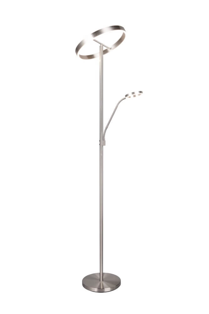 Design-Leselampe Willis Edelstahl – 180 cm Trio 4017807618129