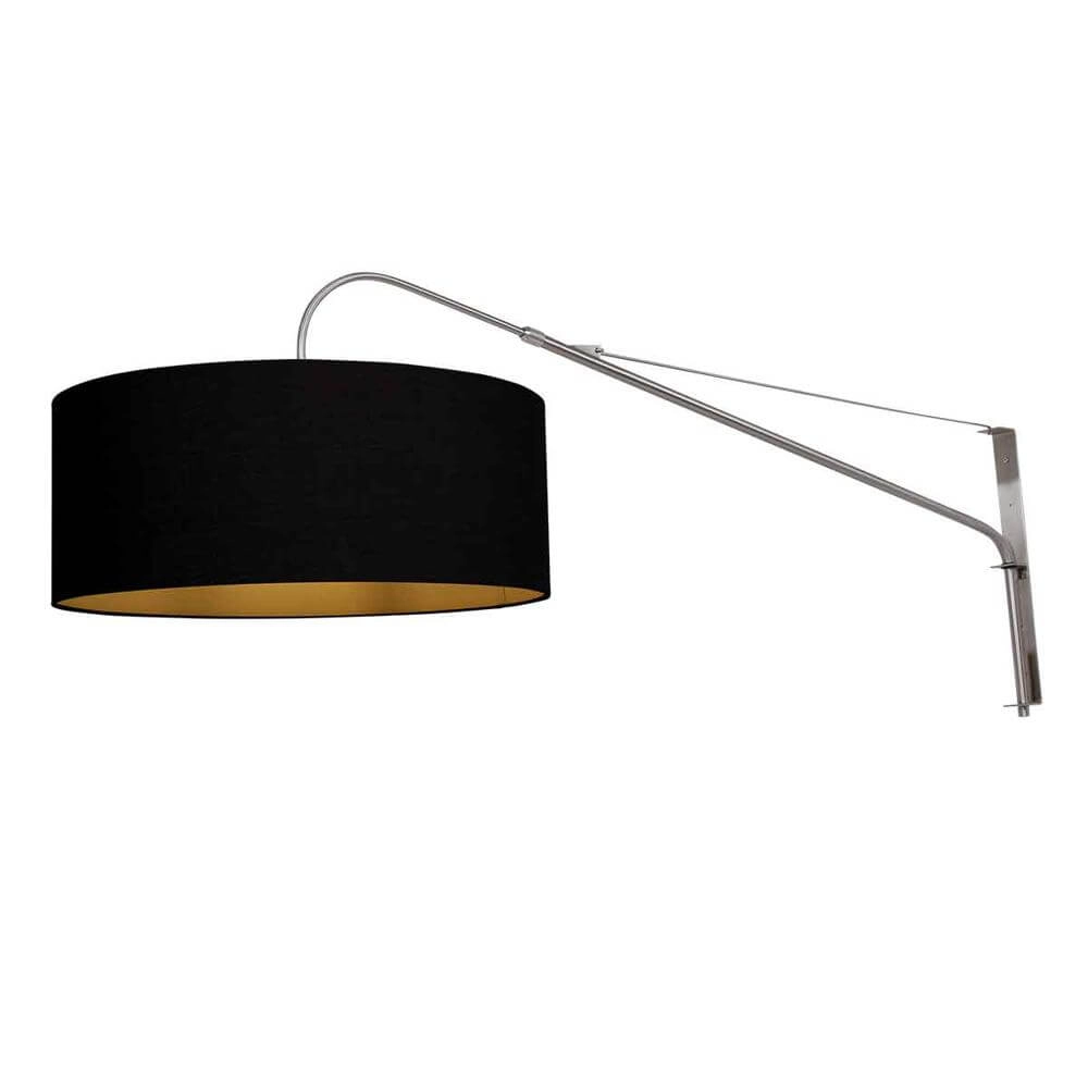 Wandleuchte Elegant Classy Metall mit schwarzem Schirm Steinhauer 8712746175462