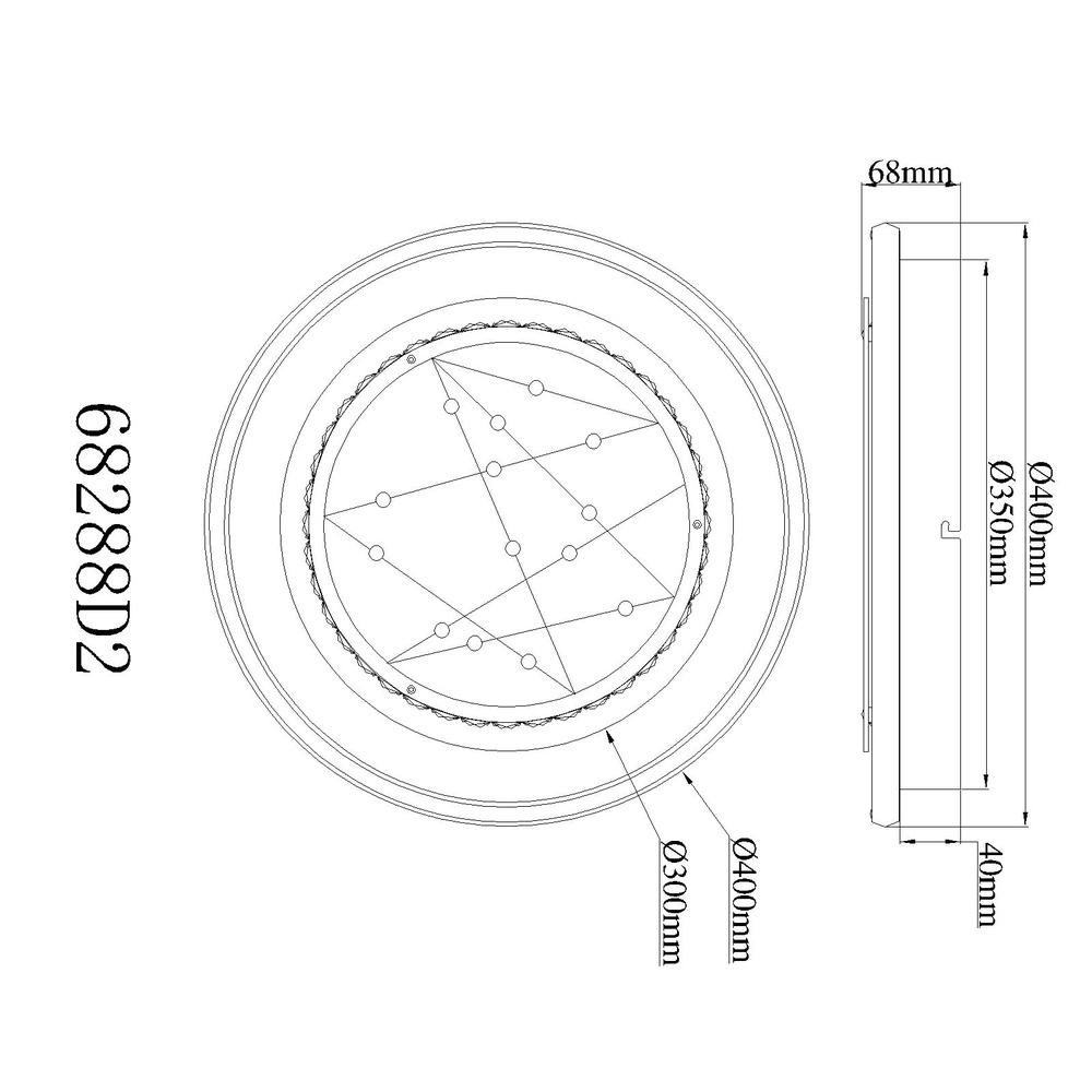 Schwarze Deckenlampe Mirrora Ø 40cm Globo 9007371566853