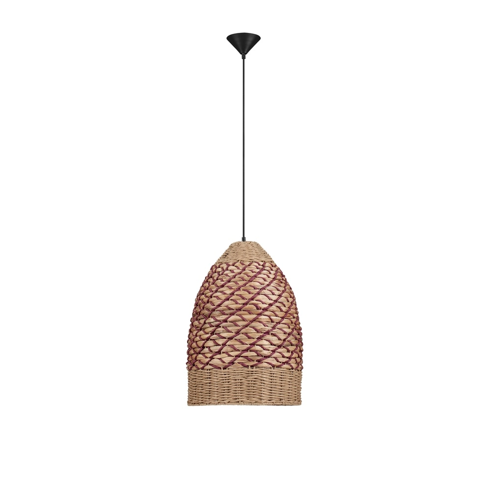 Pendelleuchte Mapi Ø 37cm rot mit braun Lyora 5212017477323