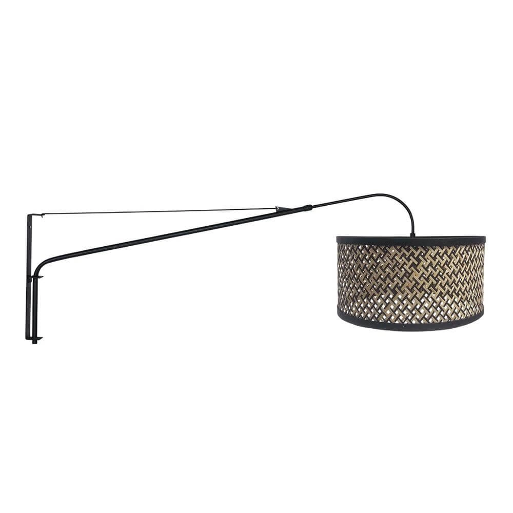 Wandleuchte Elegant Classy schwarz mit Bambus Steinhauer 8712746171983