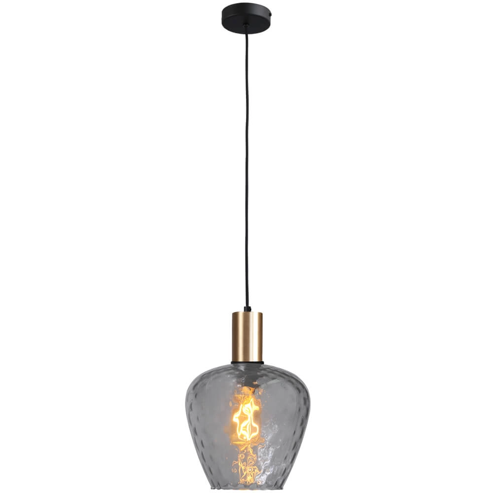 Hängelampe Gold Porto mit Diamantrauchglas - Ø 21cm Masterlight 8718121269184
