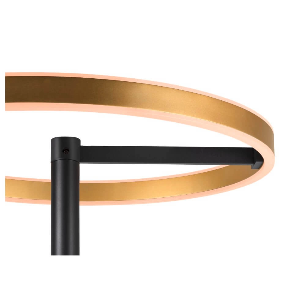 Schwarz mit goldenem Design-Stehlampe One Straight SLV 4024163265539
