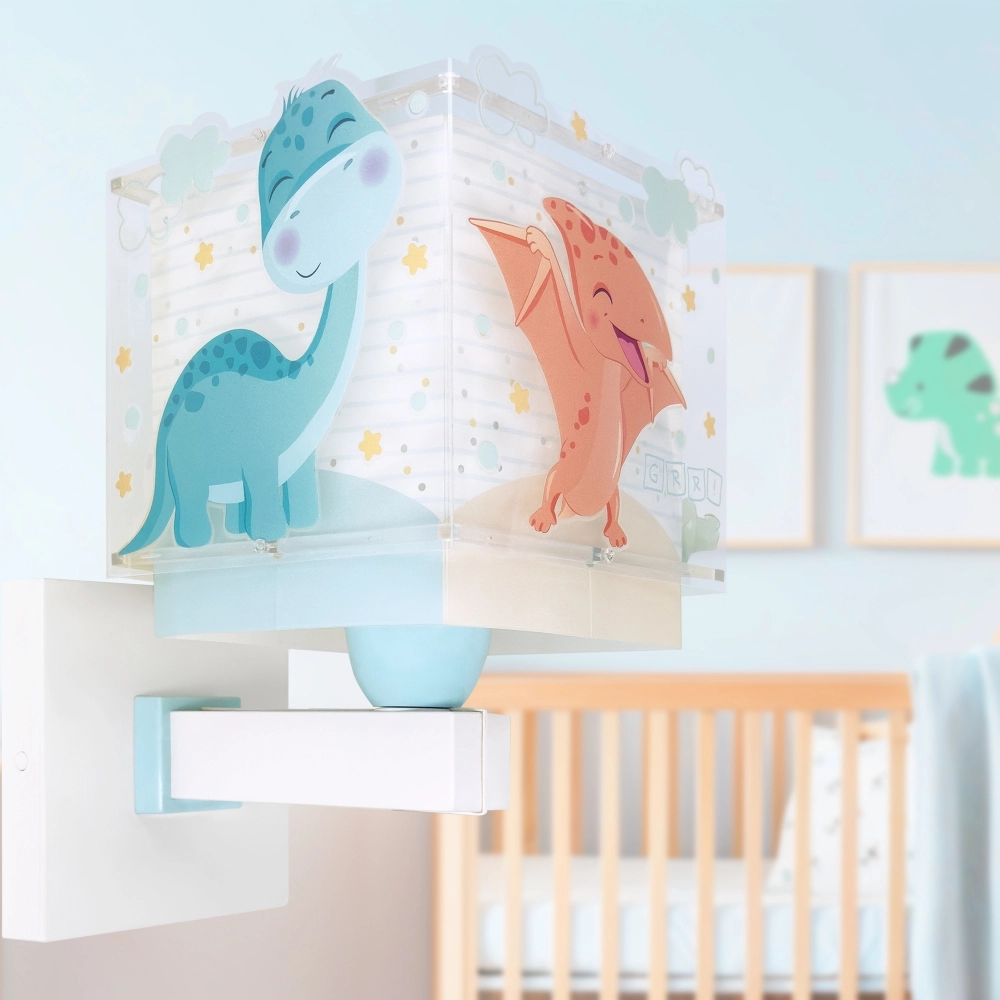 Wandleuchte Baby Dinos blau Dalber 8420406634593