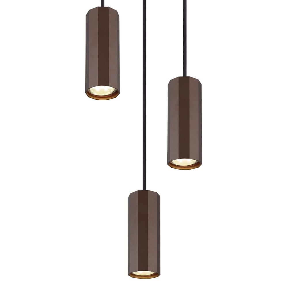 Pendelleuchte aus Bronze James 3-flammig rund Globo 9007371453887