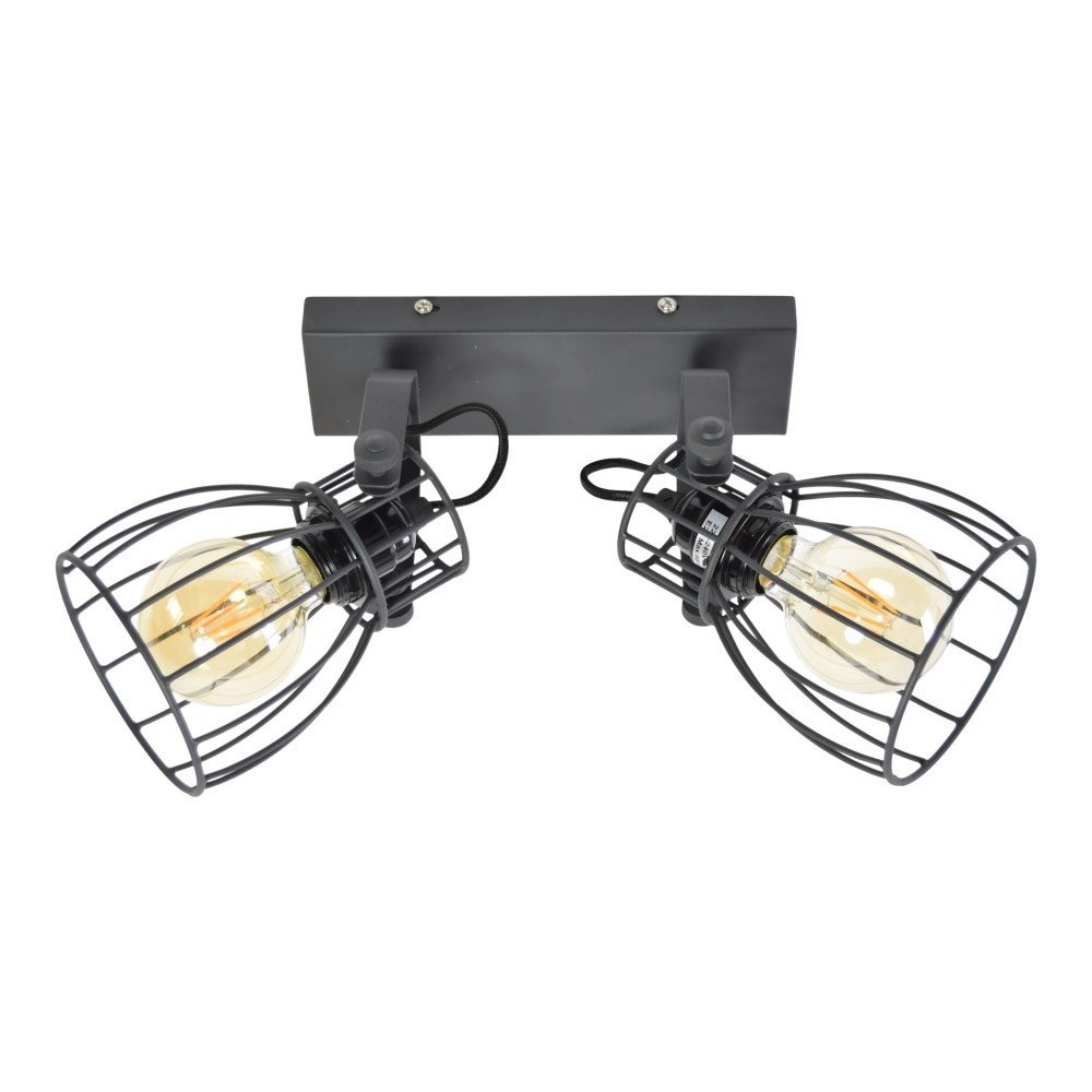 Deckenlampe Wire 2-flammig schwarz