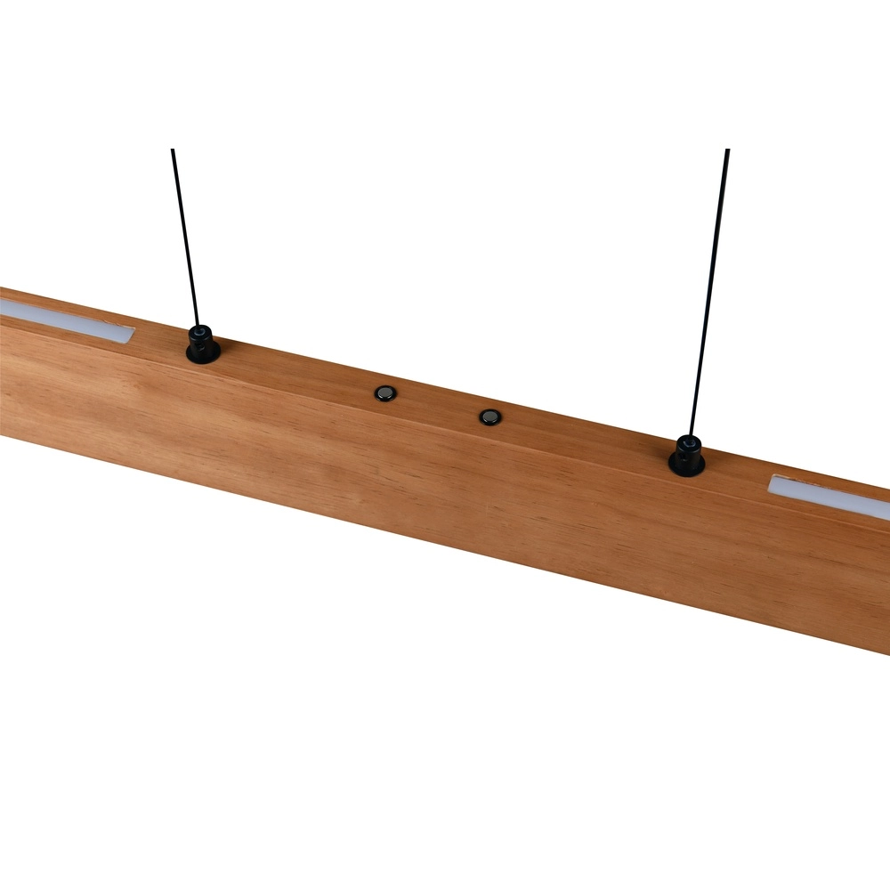 Schlanke Pendelleuchte Edgewood 115cm Holz Trio 4017807662238