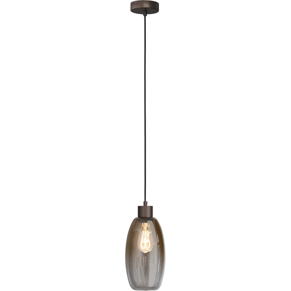 Glas-Pendellampe Olive Ø 15cm - Kakao