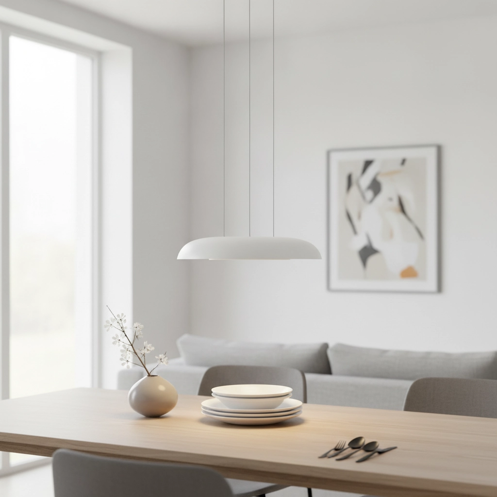 Moderne Pendelleuchte Ormi Ø 40cm weiß