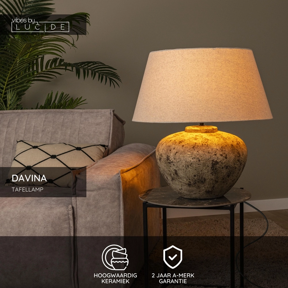 Tischlampe Davina Ø 55cm Lucide Vibes 5411212470317