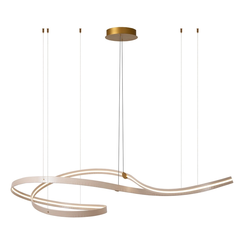Moderne LED-Pendellampe Slalom Sand mit Wirkung Premium by Lucide 5411212135131