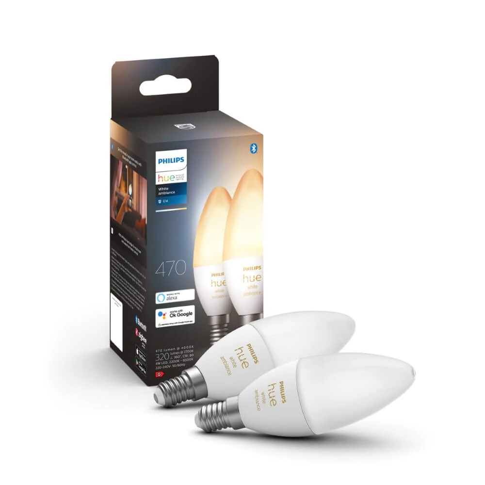 Hue - E14 - 5W - White Ambiance 2er-Set Philips 8719514356733