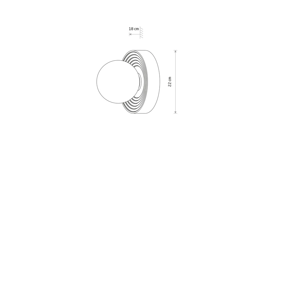 Design-Wandlampe Clay braun Ø 22 cm Lyora 5903139117470