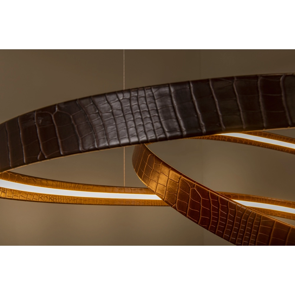 Moderne LED-Pendellampe Slalom Kaffeebraun mit Wirkung Premium by Lucide 5411212135148