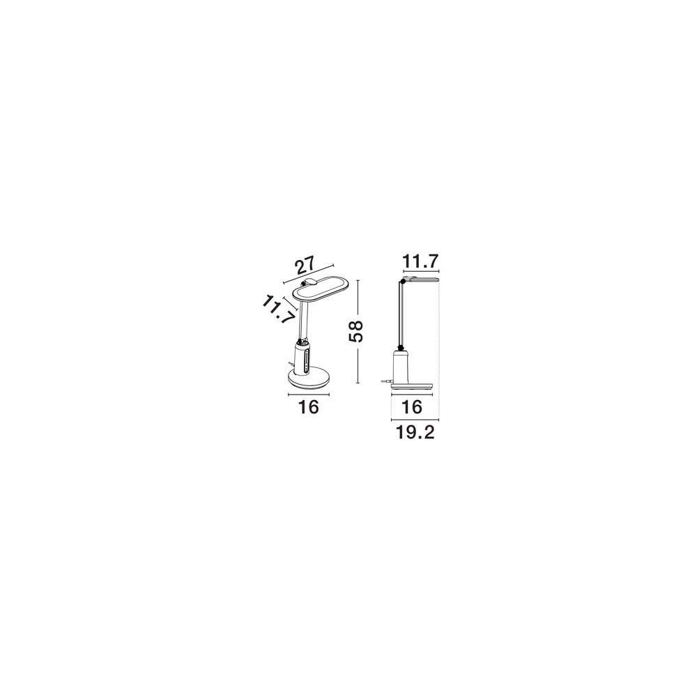 Weiße Schreibtischlampe Biolight Anti-UV-Schutz Lyora 5212017477804