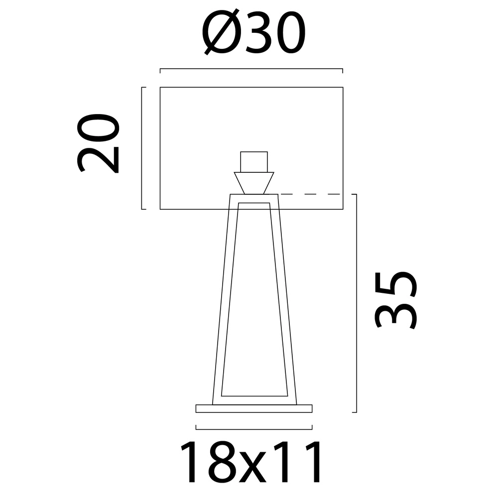 Tischlampe Terry Dego Kakao Ø 30cm Masterlight 8718121436449