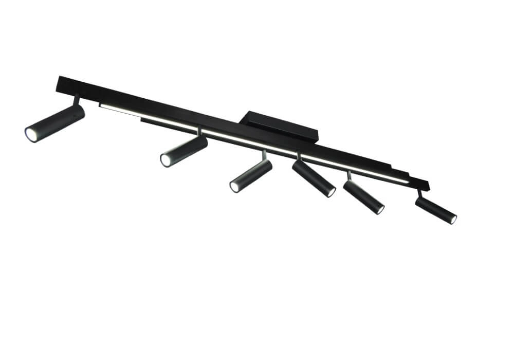 6-flammiger LED-Spot Zeno Schwarz Trio 4017807627312