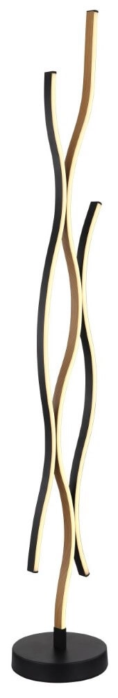 Stehlampe Geronimo schwarz mit Holz Globo 9007371457045