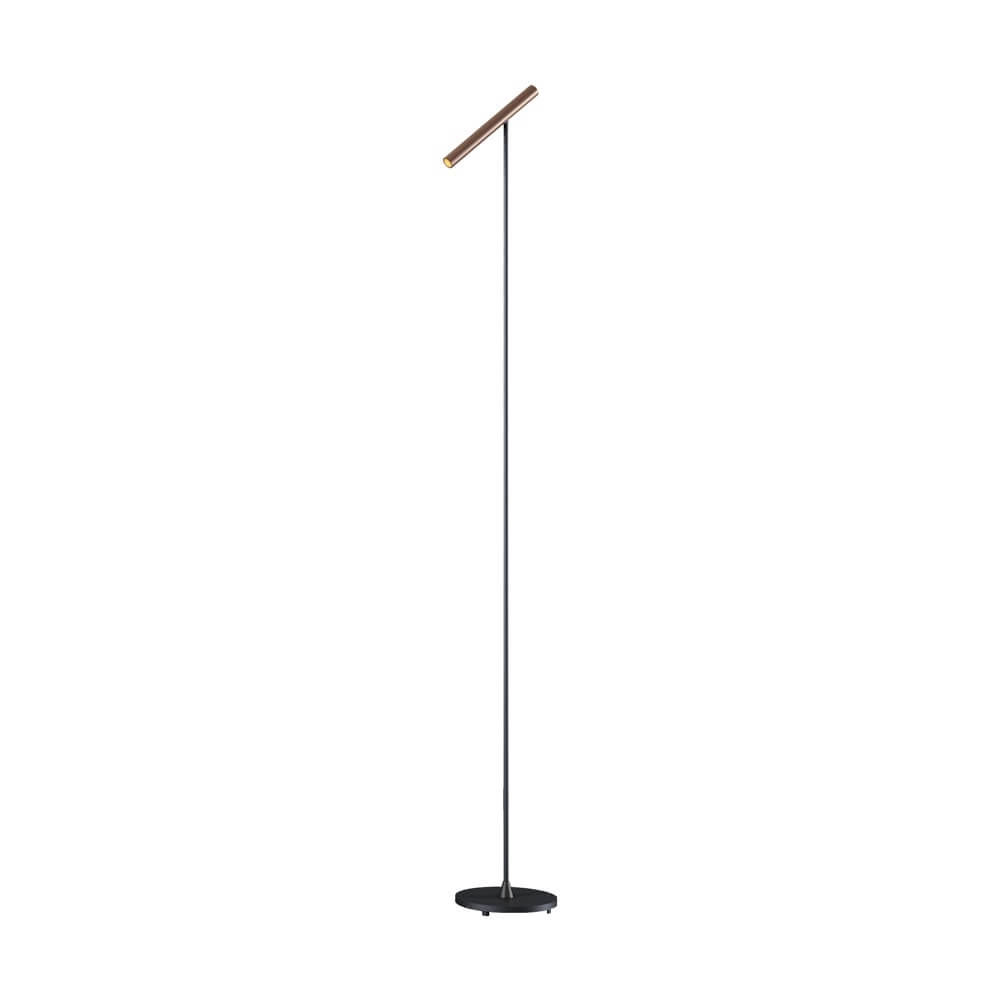 Design-Stehleuchte Kansas schwarz mit bronze
