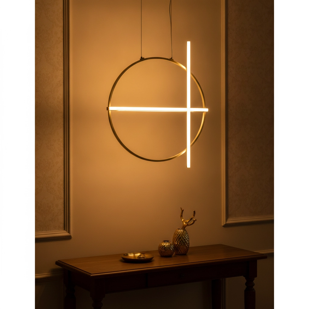 Design-Pendelleuchte Arte Goldene Runde Lyora 5212017426055