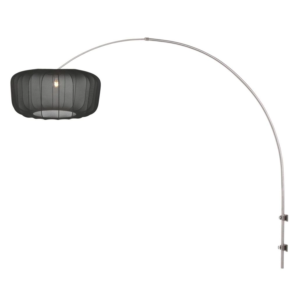 Wandlampe Vela Lino Metallgrau mit schwarzem Farbton Steinhauer 8712746181975