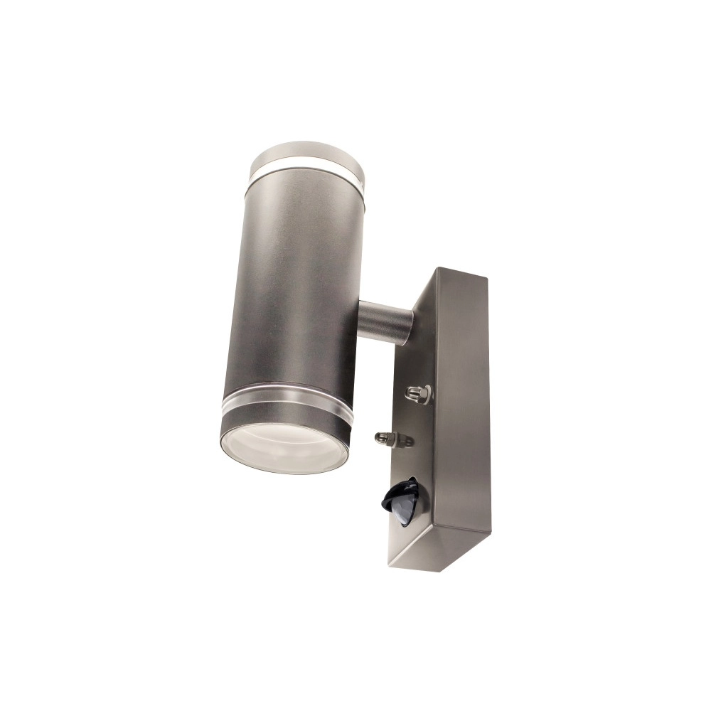 Doppelwand-Scheinwerfer mit Sensor Opden Anthrazit – 2x GU10 Lyora 5055788294849