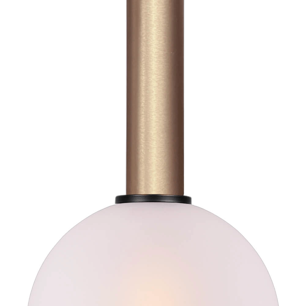 Hängelampe Ø 20cm Bella 2 Messinggold mit mattweißem Glas Masterlight 8718121334004