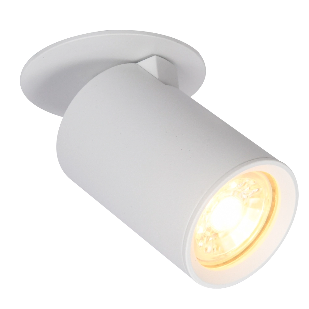 Weißer richtbarer Spot Parma aus Aluminium