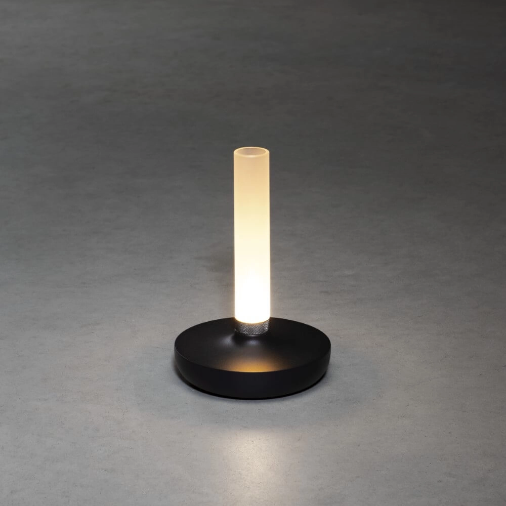Wiederaufladbare Tischlampe Biarritz Schwarz KonstSmide 7318308277530