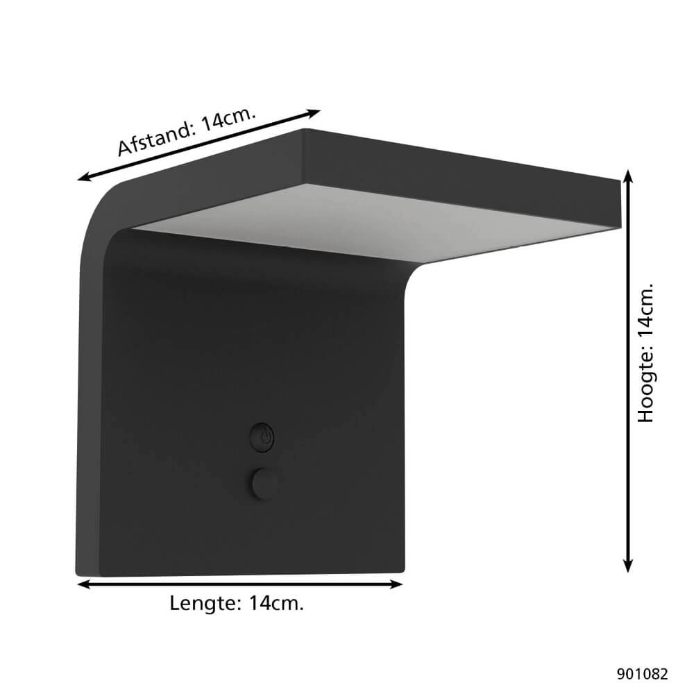 Design-Solarlampe Spiante Schwarz Eglo 9008606297900