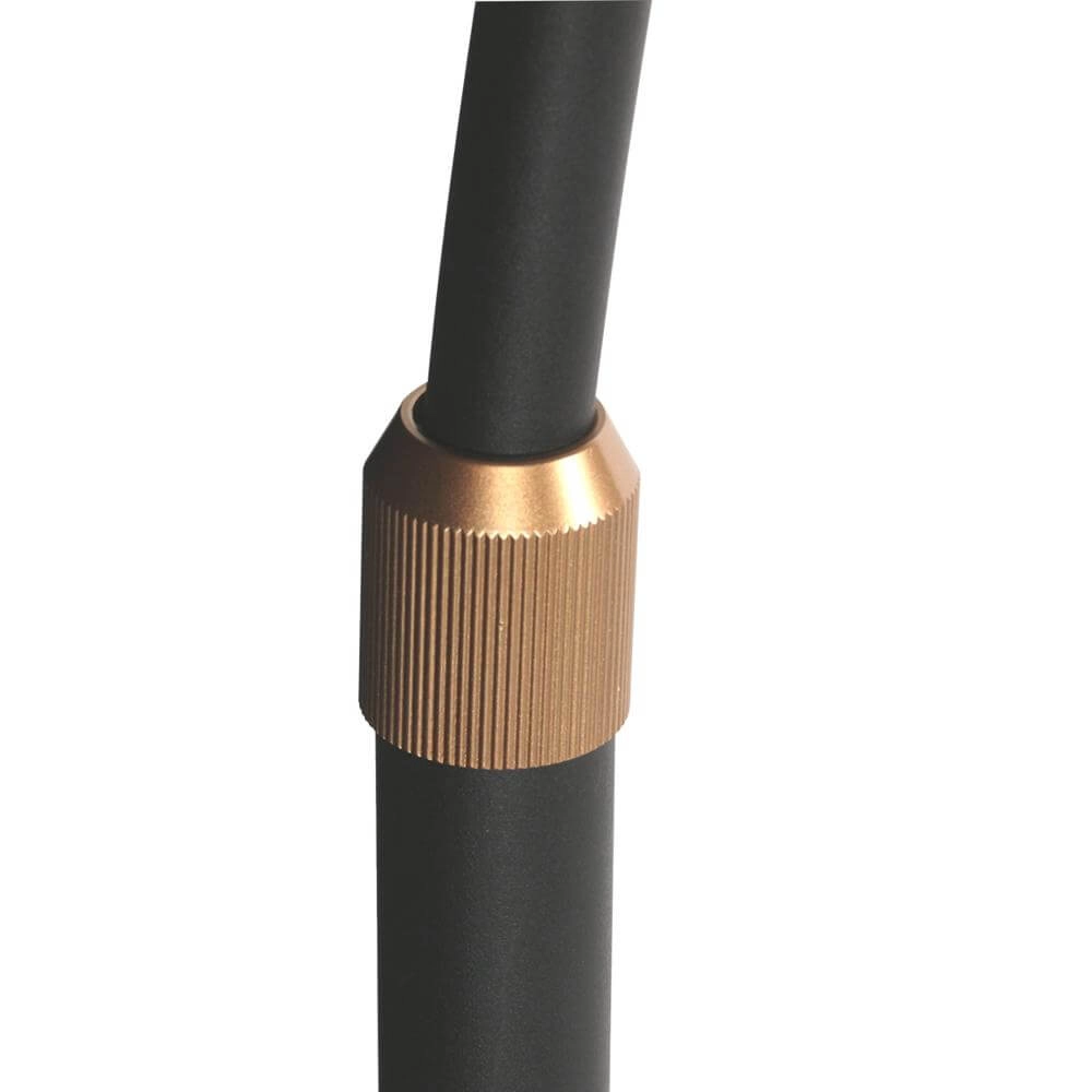 Design-Bogenlampe Ringlux schwarz mit gold Steinhauer 8712746177398