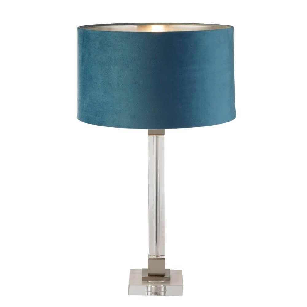 Designer-Tischlampe Scarborough Gold mit blauem Farbton Searchlight 5053423257150